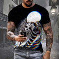 Grim Reaper T Shirt 3d Heavy Metal Skull T Shirts for Men Graphic Print T-shirts Black Short Sleeve Punk Rock Top Men's Clothing